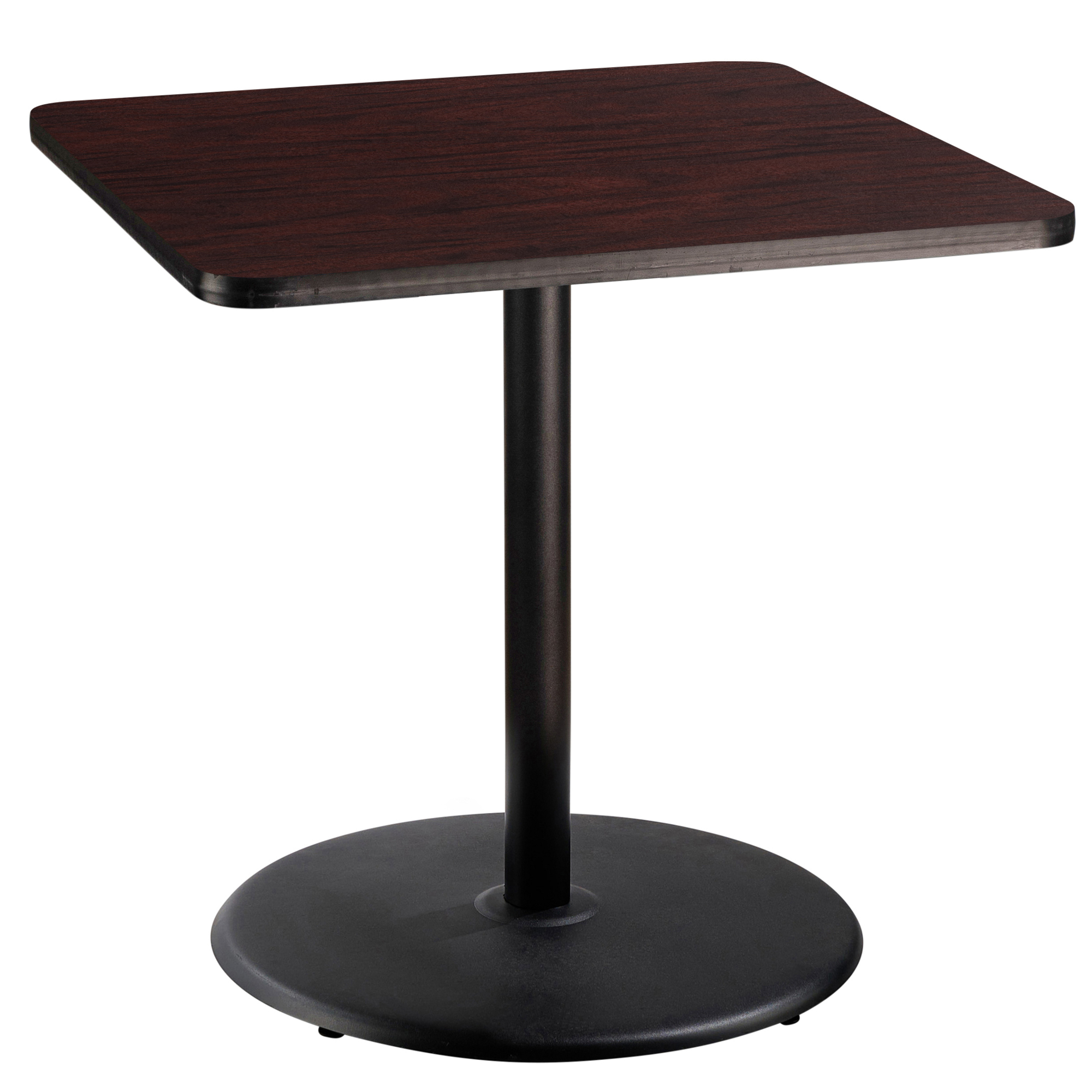 National Public Seating, Cafe Table, 36x36x36 Square "R" Base, Height 36 in, Model# CT33636RCPBTMMY
